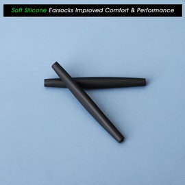 Acefrog 2 Pairs Upgraded Replacement Temple Sleeve Ear Socks for Oakley Crosshair New 2012 OO4060, Crosshair 1.0 2012 OO4005, OO4069, OO6014, Sunglasses, Perfectly Fit, Black