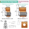 inBovoga 6 Pack Upgrade Cabinet Locks with Key, 1-1/8" Cam