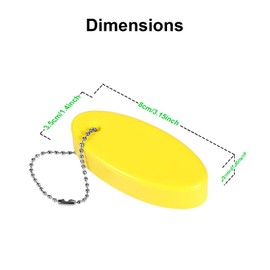 Foam Floating Keychain Oval Float Key Ring Key Float Foam Keychain for Boating, Fishing, Sailing and Outdoor Sports (4)