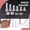 Hilitchi M3 White Nylon Plastic Pan Round Head Screws Bolts