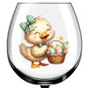 x12 Easter Duck Eggs Basket Spring Vinyl Decal Stickers Colour