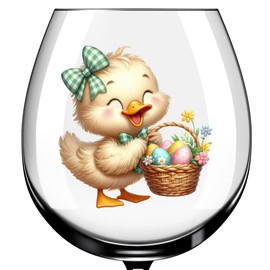 x12 Easter Duck Eggs Basket Spring Vinyl Decal Stickers Colour kc500