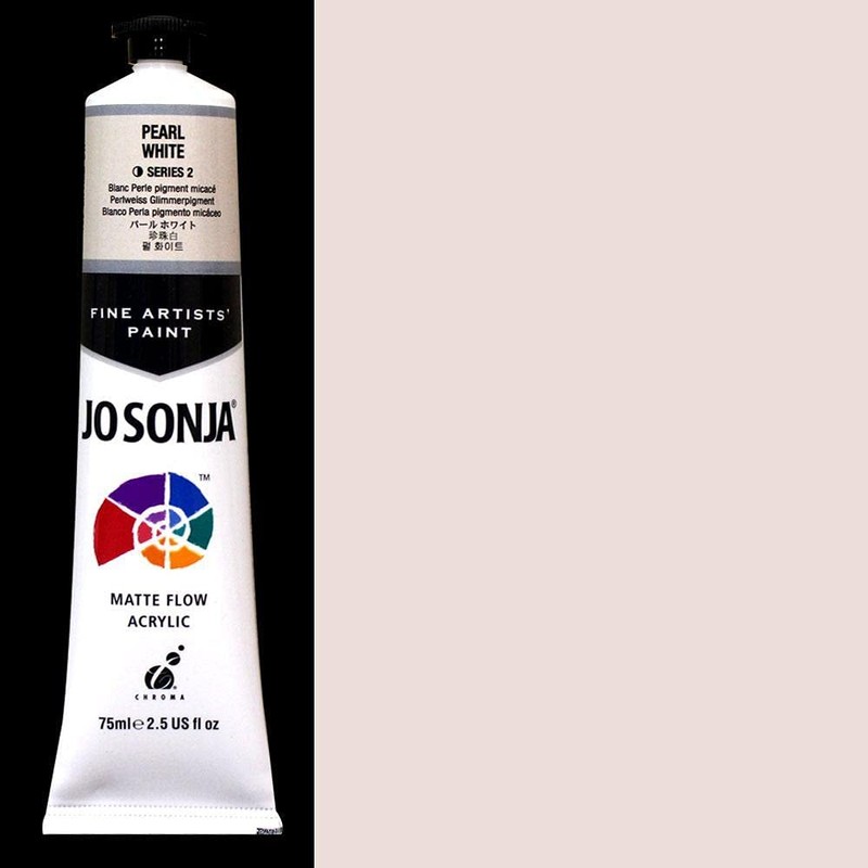 Jo Sonja Matte Flow Acrylic 75ml Tube - Pearl White