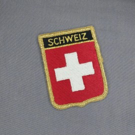 Unbranded Schweiz Switzerland Country Flag Ski Backpack Jacket Emblem Crest 3 1/4" Patch