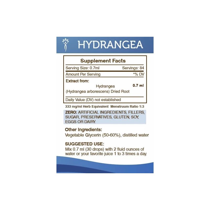 Secrets of the Tribe Hydrangea Tincture Alcohol-Free Liquid Extract, Hydrange...