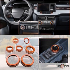 Jectam Air Conditioner Switch Button Knob Cover, Interior Car Accessories Knob Covers for Car Compatible with Maverick 2022-2023 (Orange)