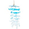Seaglass Starfish Windchime Hanger, 9" Long Coastal Beach Mobile
