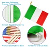 Newperlite Italy Stick Flag Italian Small Mini Hand Held Flags