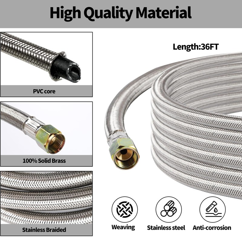 2 MULE TEAM 36 FT Propane Hose Extension High Pressure