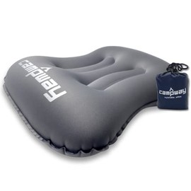 CAMPWAY Ultralight Inflatable Camping and Travel Pillow - Compact, Compressible Air Pillow for Neck and Back Support - Pillow for Camping, Hiking and Backpacking