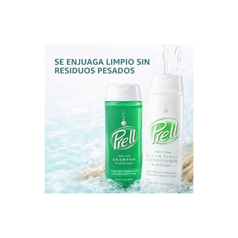 Champú y acondicionador Prell, 13.5 onzas líquidas