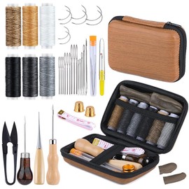 Leather Craft Kit, Beginner, Leather Craft Tools, Tools, 39 Piece Set, Leather, Hand Sewing, Leather Working, Wax Thread, Sewing Needles, Thousand Passers, Finger Protector, Sewing Needles,