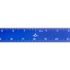Alumicolor Aluminum Straight Edge with Center Finding Back, 36IN, Blue