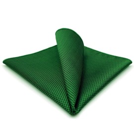 S&W SHLAX&WING Pocket Square for Men Solid Green Classic for Suit Handkerchief