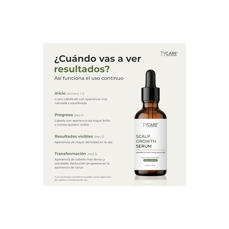 Suero Capilar Scalp Growth Serum Apariencia de Mayor Densidad y