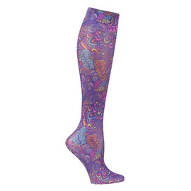 Celeste Stein Celeste Stein Therapeutic Graduated Compression Socks, Blue Fantasea, 15-20 mmHg Regular Calf,Purple,One Size,CMPS-2-2079