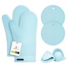 Rorecay 6pcs Oven Mitts and Pot Holders Sets, Extra Long