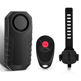 KCMYTONER 113dB Bike Alarm, 5PK Anti Theft Bike Alarm with Remote, Electric Ecooter Alarm Wireless Vibration Motion Sensor Waterproof for Motorcycle Golf Car Trailer Mailbox Garage Door Home Security