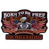 Hot Leathers Born Free Eagle Biker Patch (5" Width x