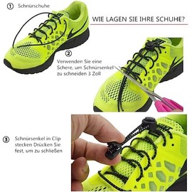 LATRAT Elastic Shoelaces, Shoe Laces Without Tying Shoelaces Quick Release for Sports, Youth & Elderly People, orange