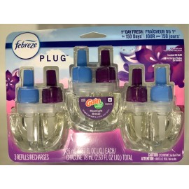 Febreze Plug with GAIN Scent Parfum Moonlight Breeze Scented Oil 3 Dual Refills