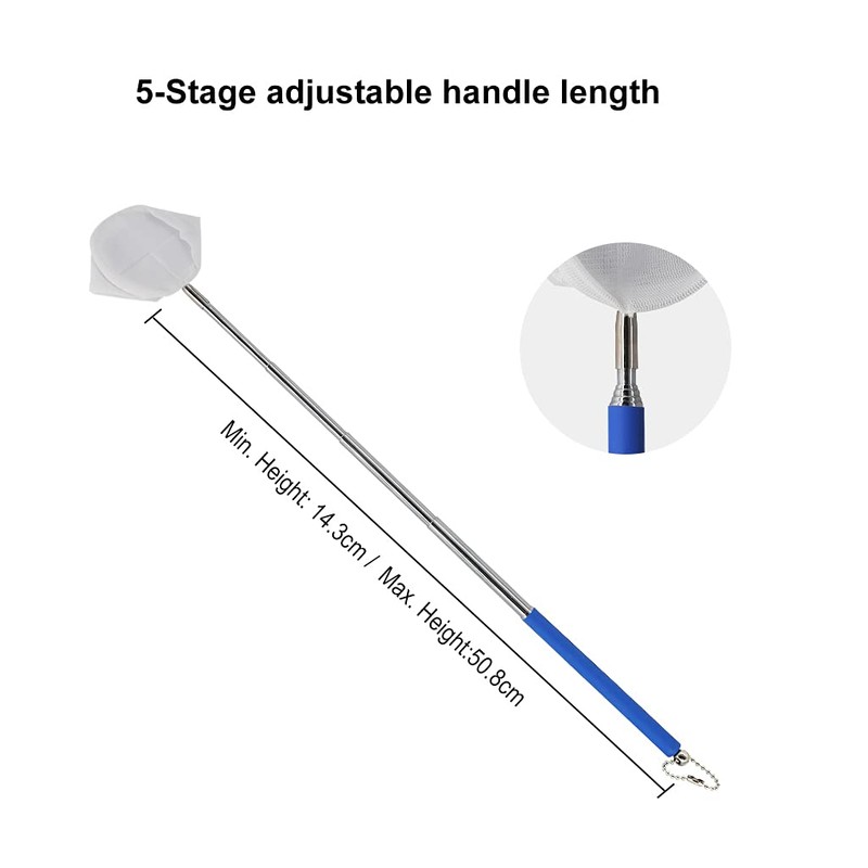 boxtech Fish Shrimp Skimming Net Fine Mesh Expandable Fishing Net