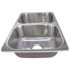 RecPro RV Double Bowl Kitchen Sink | 27" x 16