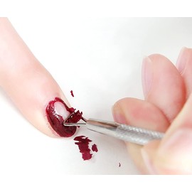 2PCS Silver Stainless Steel Cuticle Pushers – Triangle Cuticle Peeler & Scraper – Nail Art Gel Polish Remover Tools for Manicure & Pedicure, Fingernail & Toenail Care