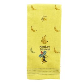 Contex Face Towel, Cloth, Monkey Banana, Lemon Yellow, Approx. 13.0 x 39.4 inches (33 x 100 cm)