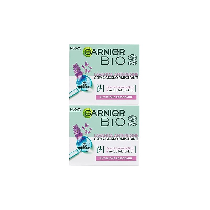 Garnier Bio Anti-Falten-Tagescreme für das Gesicht mit Lavendelöl und straffender