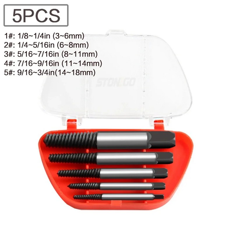 Damaged Screw Extractor Set for Repair Jobs – Carbon Steel