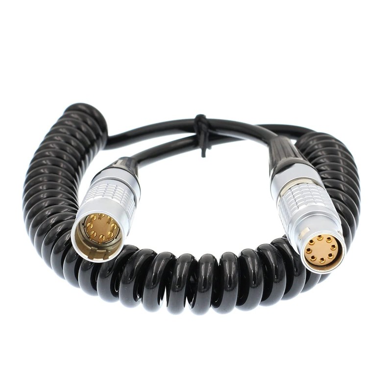 DRRI 2B 8 core Male to 8 core Female Coiled