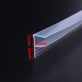 Cozylkx F Type Glass Door Seals for 1/2 Inch Glass, Sealing Strips at Overlap of Sliding Doors for Shower Room, Office, Mall