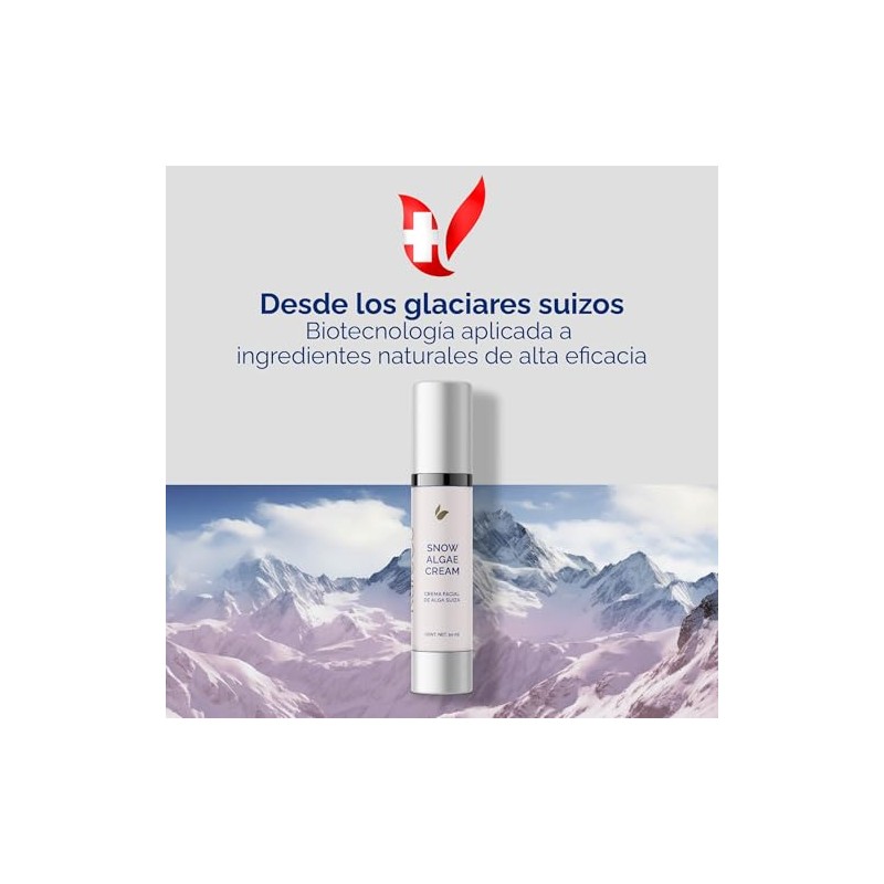 Crema Facial Antiedad con Alga Suiza y Células Madre |