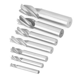 7 Piezas/Juego 4 Flautas 6-20mm HSS End Mill Router Rompevirutas Fresa Herramientas de procesamiento de metales, fresa