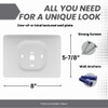 LARGE Solar White Rectangle Wall Plate for Ecobee Smart Thermostat