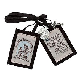 VILLAGE GIFT IMPORTERS Genuine Homemade Scapulars | 100% Real Wool | 6 Styles | Durable and Beautiful Quality | Christian Jewelry (Traditional Brown (Brown Cords))