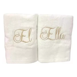 Primavera Juego De Toallas El Y Ella Novios Bordadas Primavera Varios