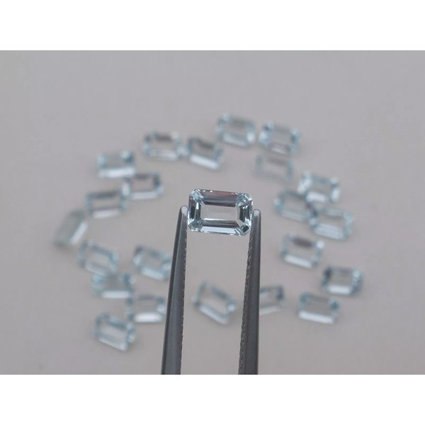 pinnaclediamonds Aquamarine Octagon Loose Faceted Natural Gem 6x4mm