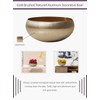 Serene Spaces Living Gold-Brushed Textured Aluminum Decorative Bowl, Measures 8"
