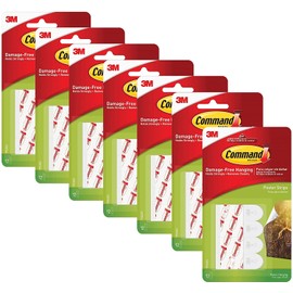 Command Poster Hanging Strips, 12 Strips, White, 17024, Pack of 7 (84 Total)