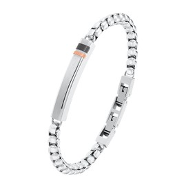 s.Oliver 2032557 Men's Stainless Steel Bracelet 19.5 + 1.5 cm Two-Tone Comes in Jewellery Gift Box, Stainless Steel, No Gemstone