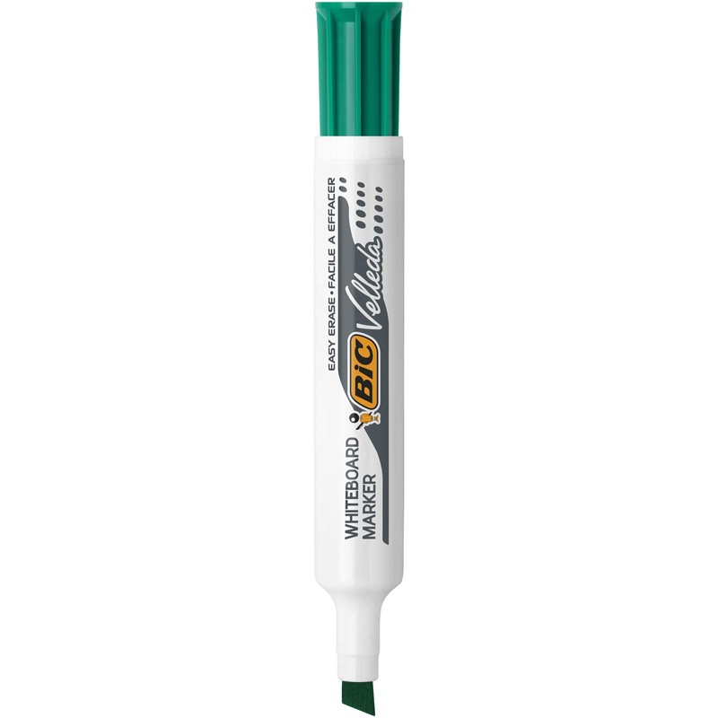 BIC VELLEDA Whiteboard Chisel 1791Marker 3.5-5.5mm Green (Box 12)
