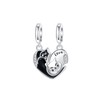 LUXILLA Couple Cat Charm 925 Sterling Silver Fits Bracelets Necklace