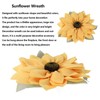 Artificial Sunflower Wreath Wall Hanging Sunflowers Ornament for Farmhouse Door