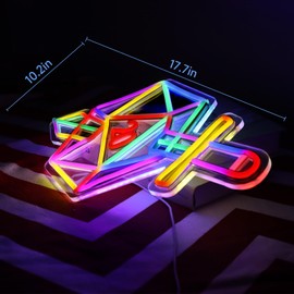 Dice Neon Signs for Decor, Led Neon Sign Decor Dimmable Dungeons and Dragon Dice Game Sign,USB Powered Neon Light for for Room Bedroom Bar Shop Hotel Christmas Birthday Holiday Party