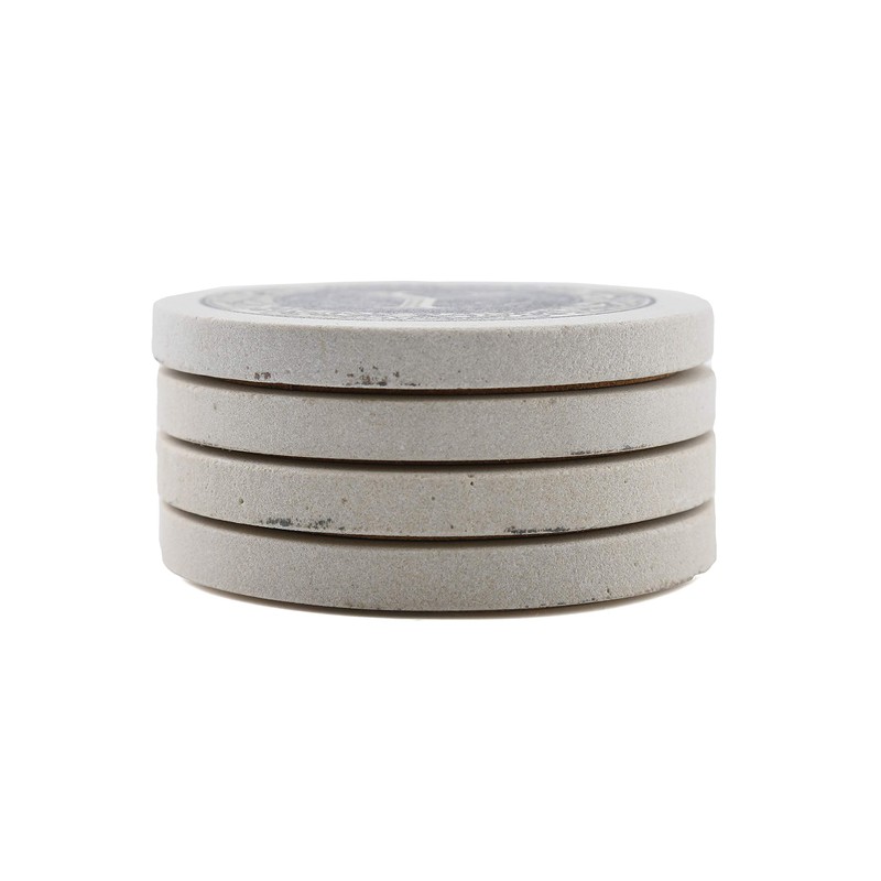 Thirstystone Absorbent Monogram Sandstone Coaster Set, Letter R