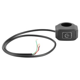 Aramox Interruptor de Manillar de Motocicleta de Encendido Y Apagado, ABS Universal 22 Mm 7/8 Pulgadas Interruptor de Luz de Manillar LED Blanco para Motocicleta Botón Pulsador Impermeable con Indicad