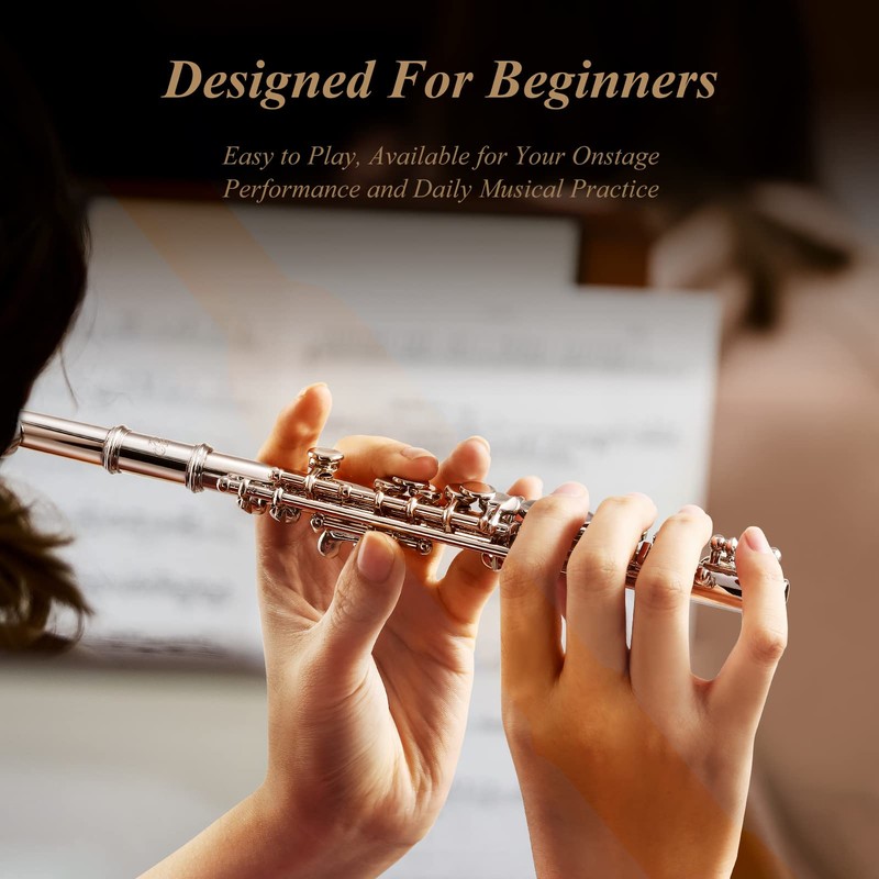 Eastar Beginner Piccolo Flute, Key of C, Silver Plated, with