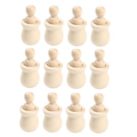 Gatuida 12Pcs Unfinished Wooden Peg Dolls for DIY Painting for Craft Projects Graffiti Play and Creative Decoration for Imaginative Fun